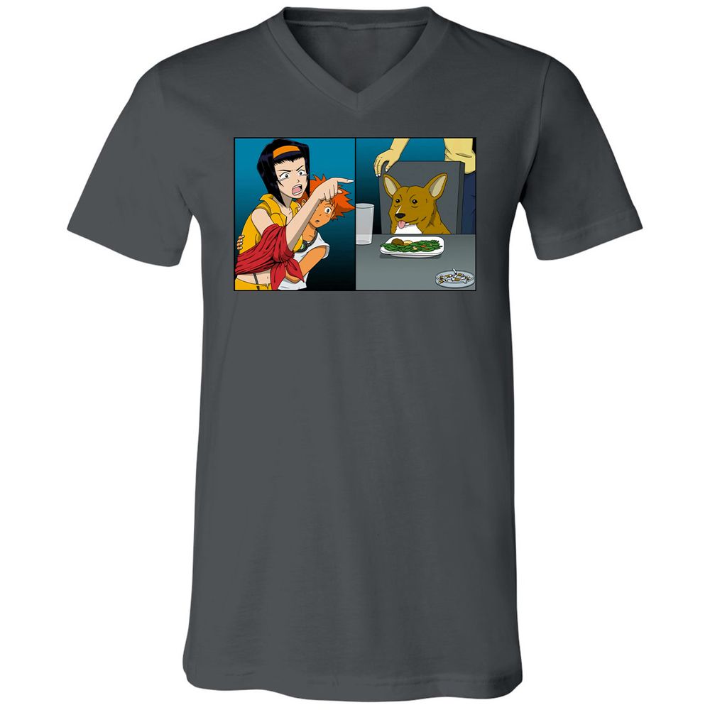 Unisex V-Neck T-Shirt - XVKXJB5G - Asphalt - 12