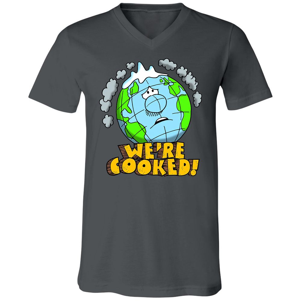 Unisex V-Neck T-Shirt - 5FMRF3AS - Asphalt - 12