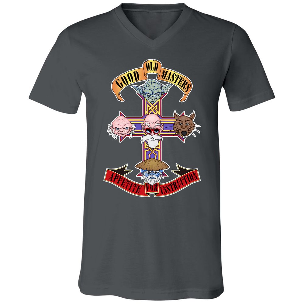 Unisex V-Neck T-Shirt - 25HNKFJU - Asphalt - 12