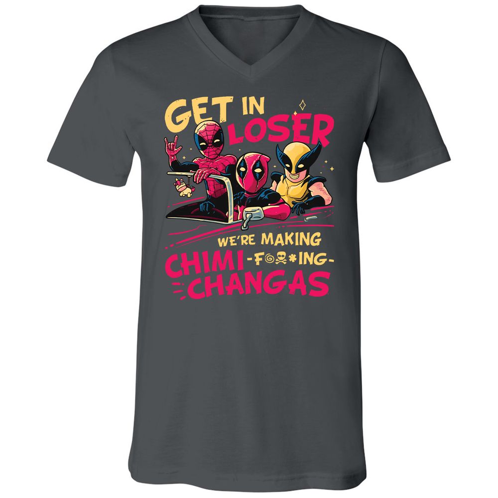 Unisex V-Neck T-Shirt - HZDP4XAA - Asphalt - 12