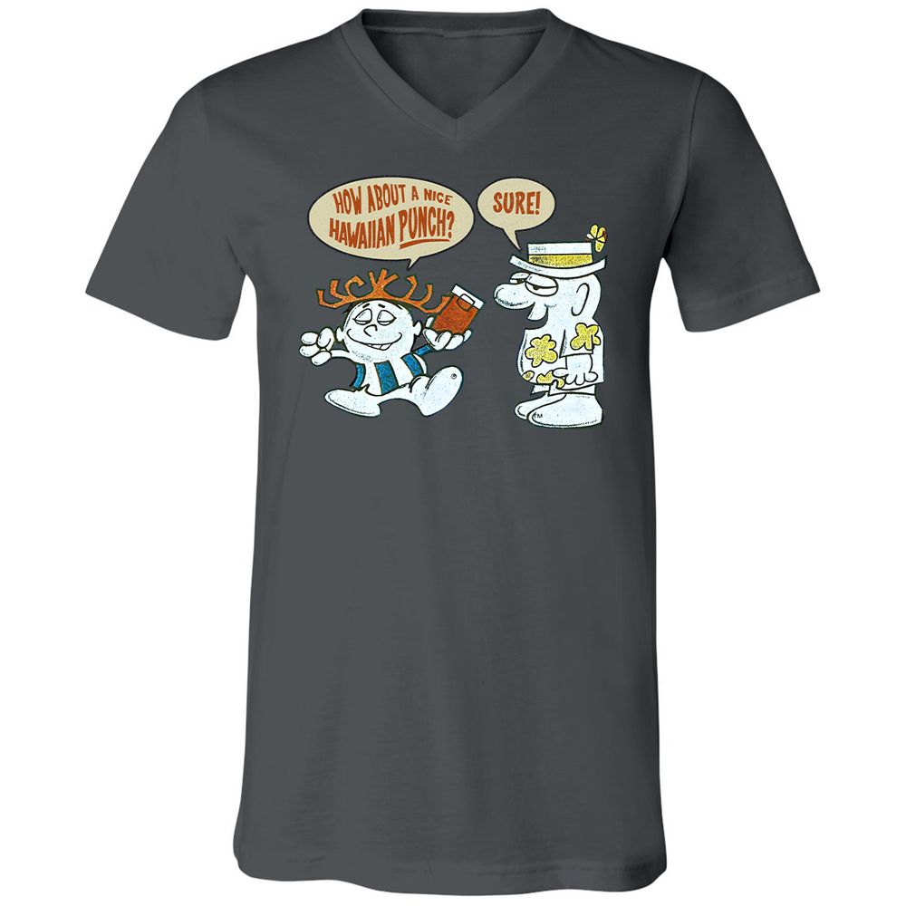 Unisex V-Neck T-Shirt - 1EMZ4HRK - Asphalt - 12