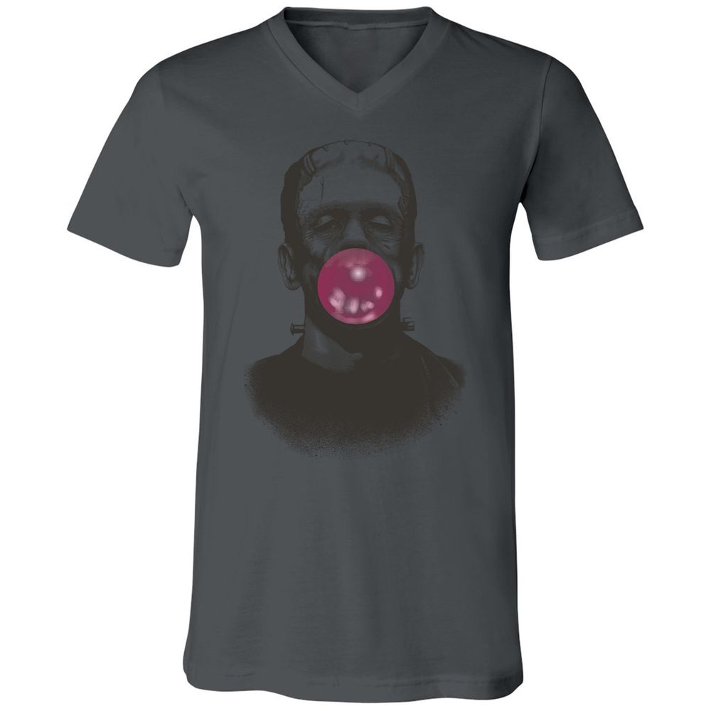 Unisex V-Neck T-Shirt - 8R3XPLVB - Asphalt - 12