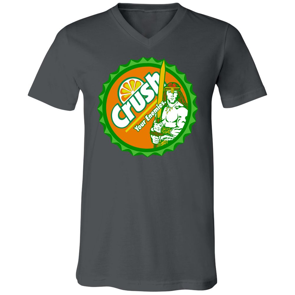 Unisex V-Neck T-Shirt - TCQM6E5P - Asphalt - 12
