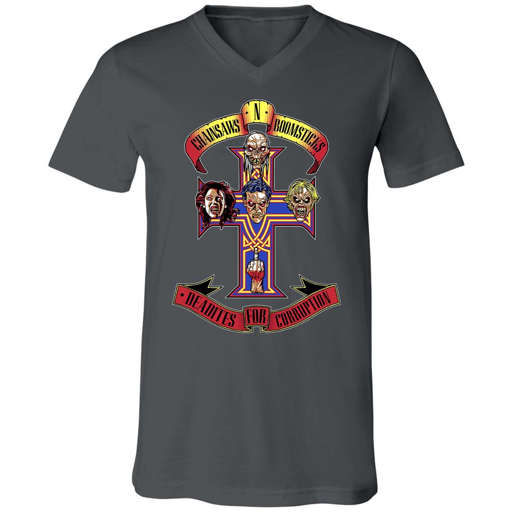 Unisex V-Neck T-Shirt - M7LRNMSD - Asphalt - 12