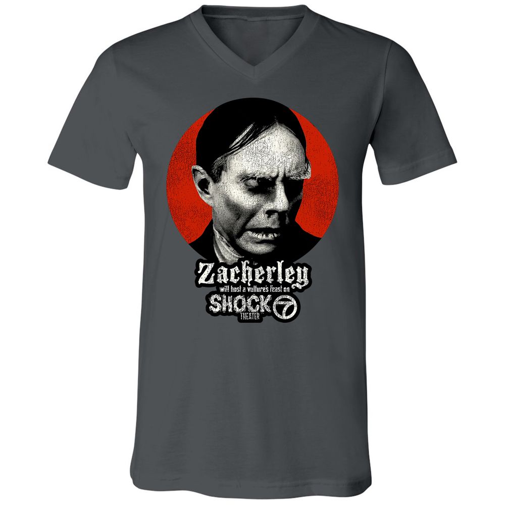 Unisex V-Neck T-Shirt - N7Q9G3VW - Asphalt - 12