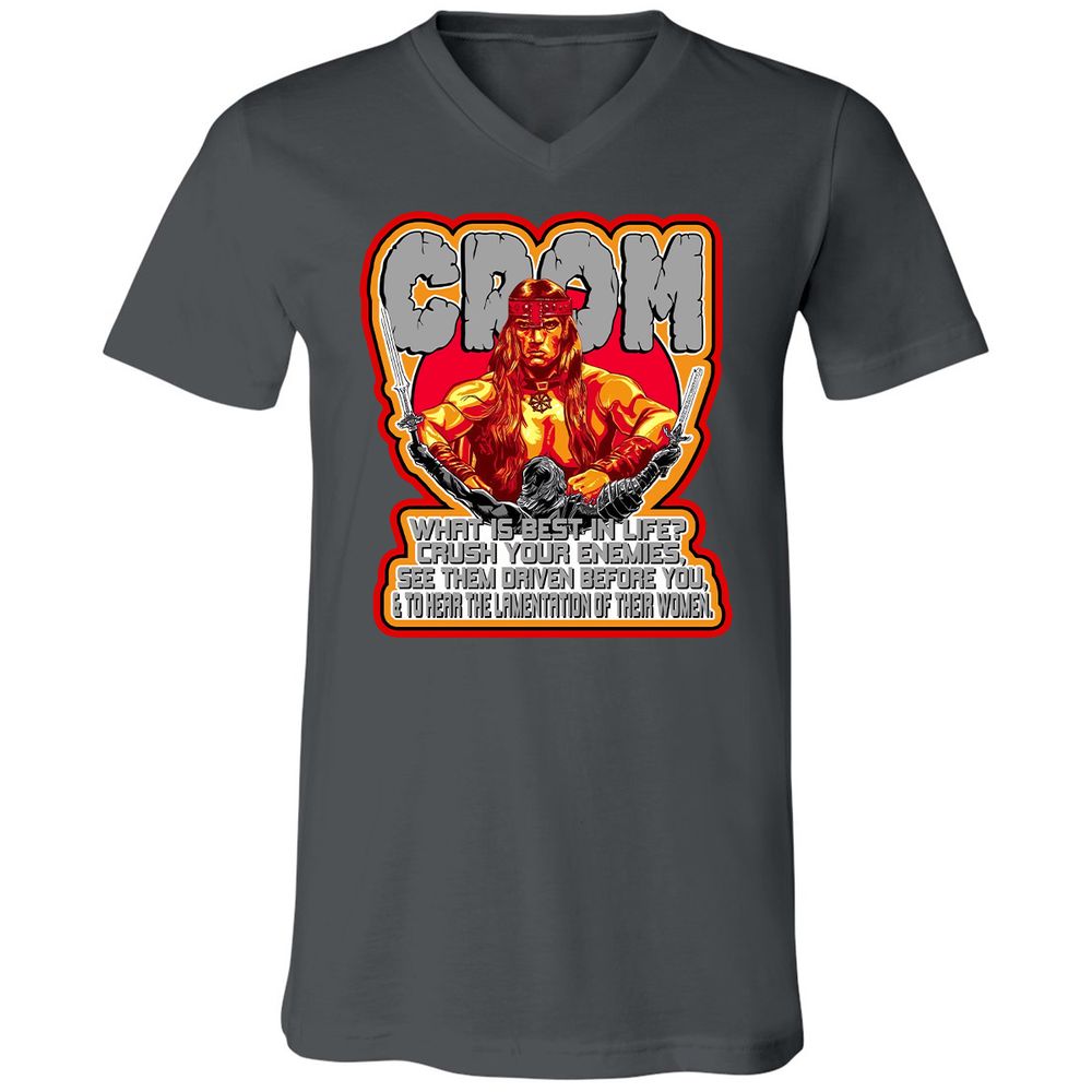 Unisex V-Neck T-Shirt - G2HUM18G - Asphalt - 12