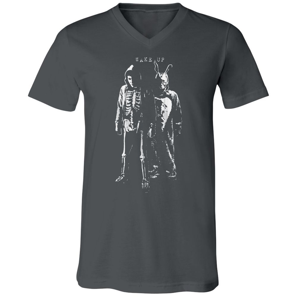 Unisex V-Neck T-Shirt - UEYGEB69 - Asphalt - 12