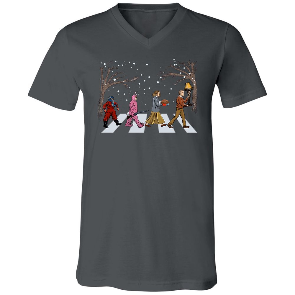 Unisex V-Neck T-Shirt - VKF69S2J - Asphalt - 12
