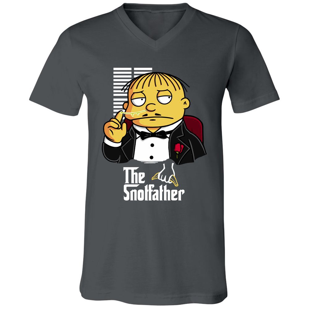 Unisex V-Neck T-Shirt - 6ZTY1BVM - Asphalt - 12