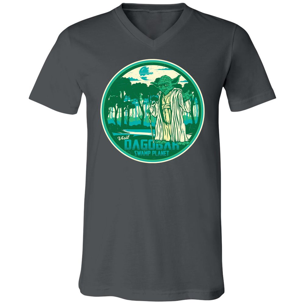 Unisex V-Neck T-Shirt - AS6XKND5 - Asphalt - 12