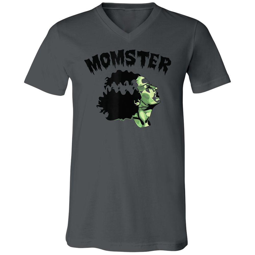 Unisex V-Neck T-Shirt - 57R63TY7 - Asphalt - 12