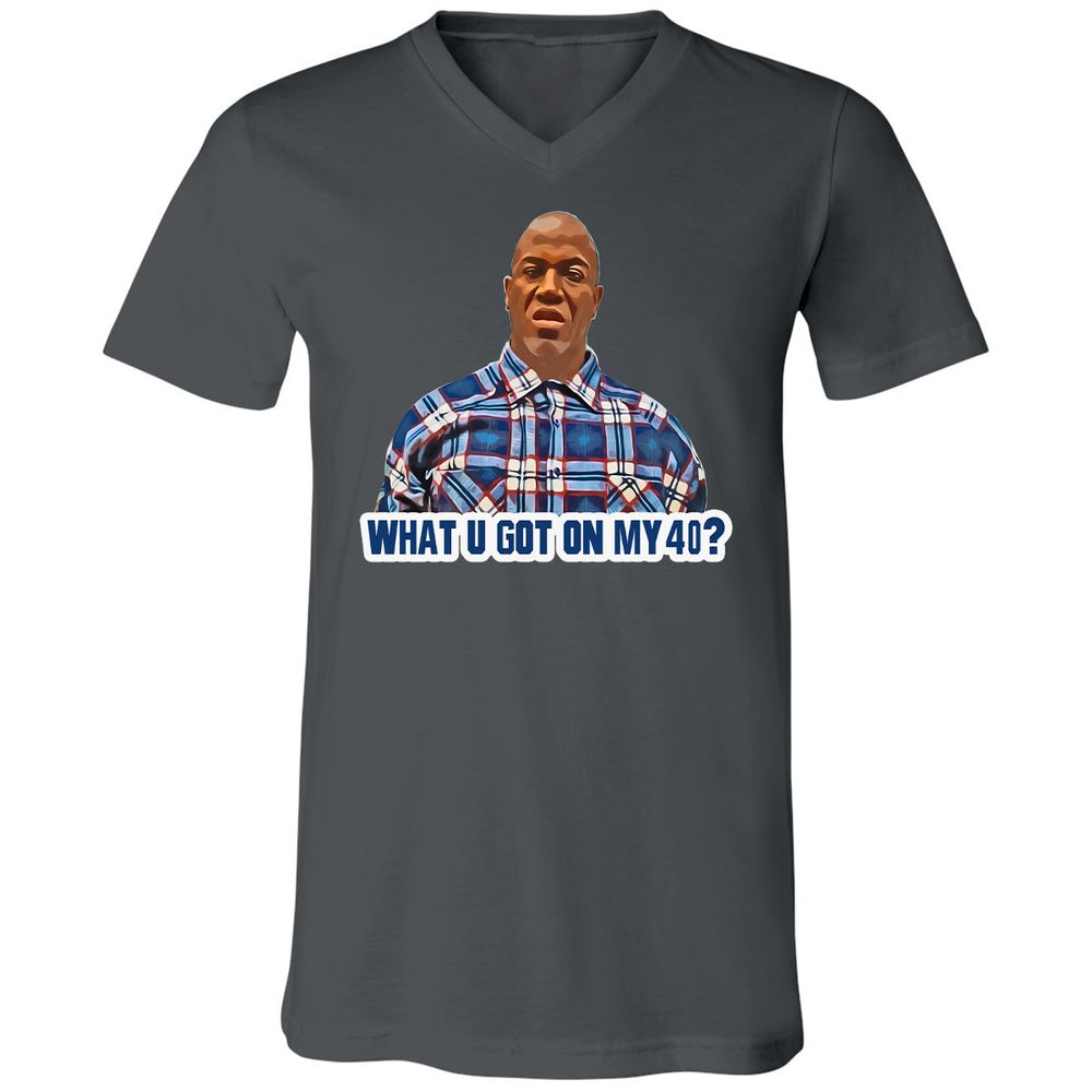 Unisex V-Neck T-Shirt - G11J9ZVX - Asphalt - 12