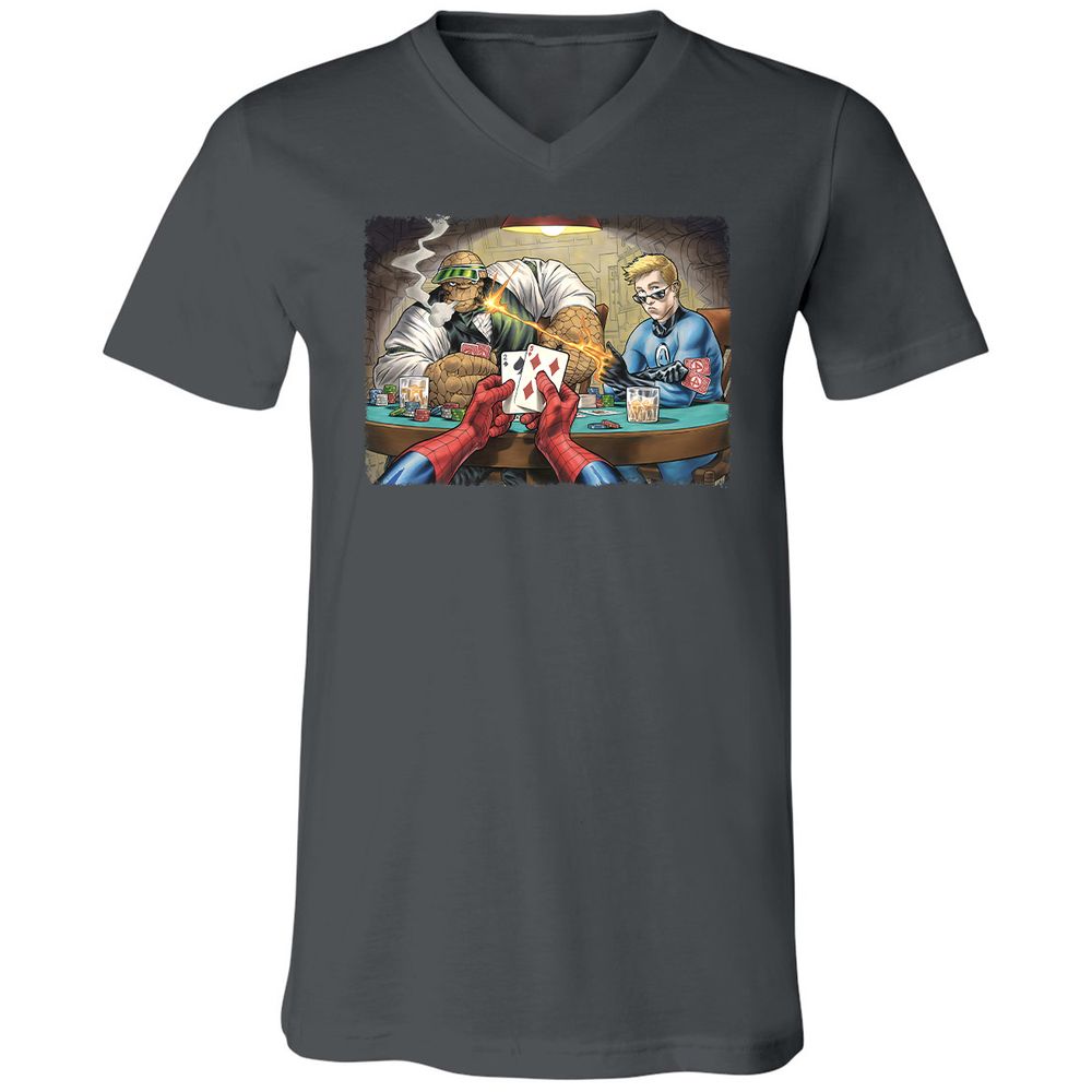 Unisex V-Neck T-Shirt - W23GM9MF - Asphalt - 12