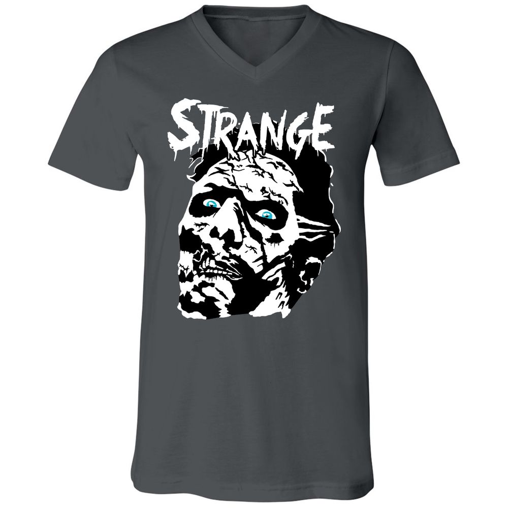 Unisex V-Neck T-Shirt - CZKGM2YK - Asphalt - 12