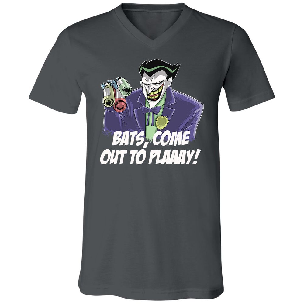 Unisex V-Neck T-Shirt - 9HKHLTE6 - Asphalt - 12