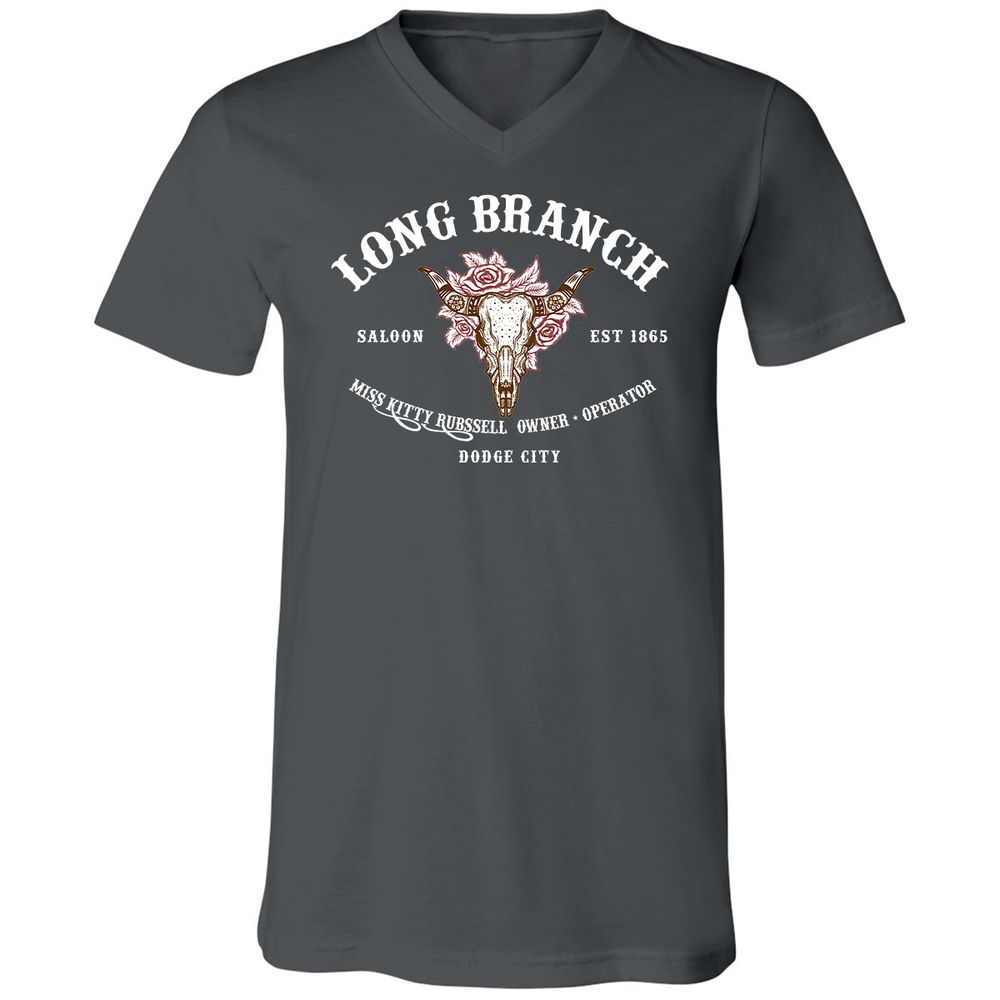 Unisex V-Neck T-Shirt - KRL1X7MH - Asphalt - 12