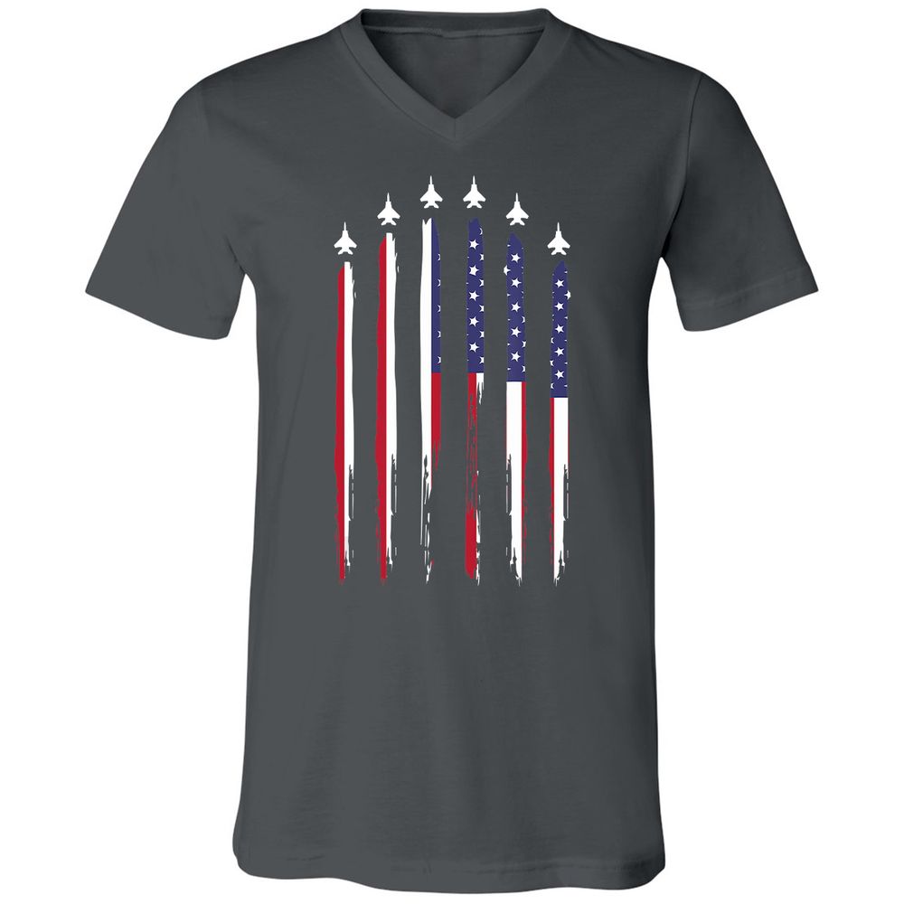 Unisex V-Neck T-Shirt - NTKJLJN9 - Asphalt - 12