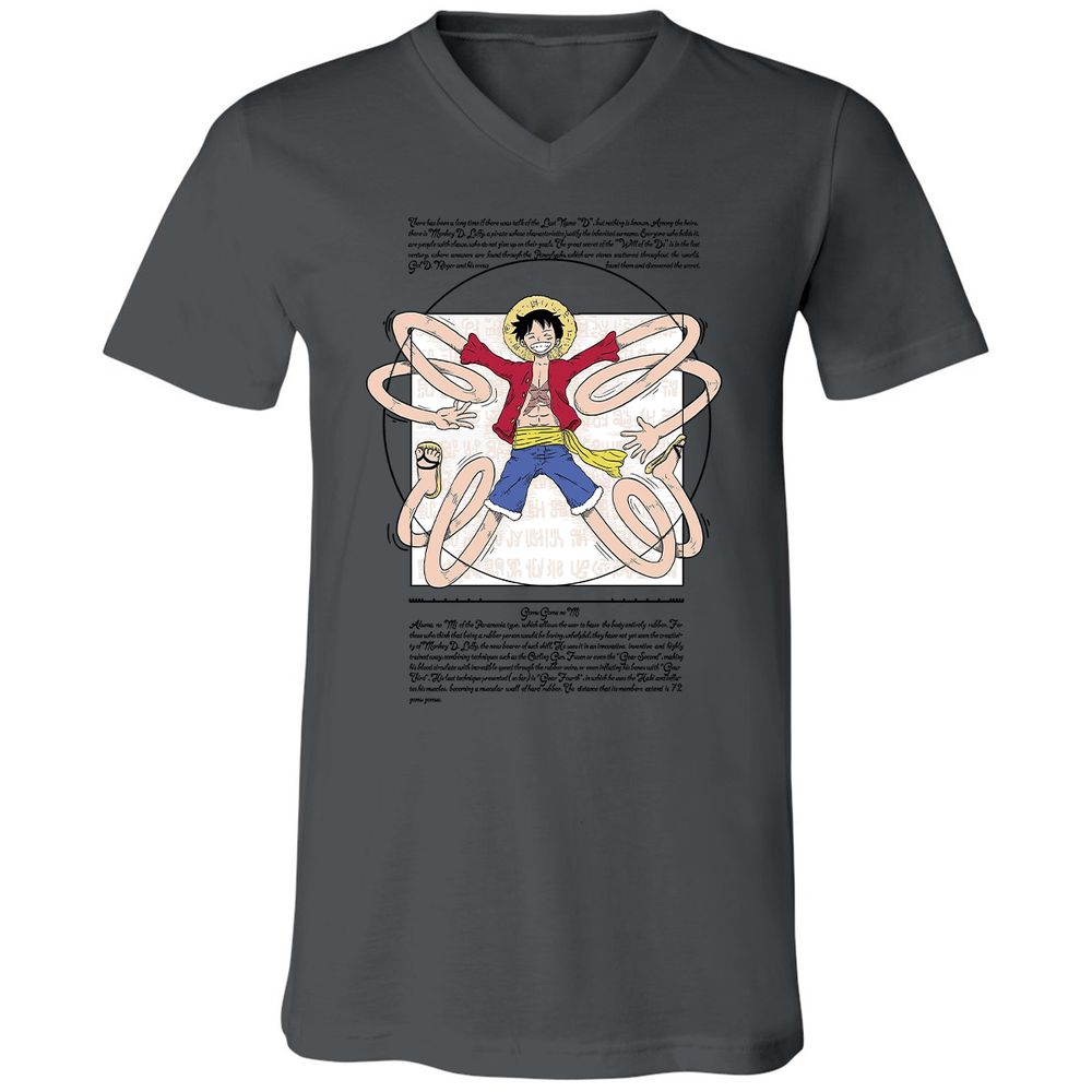 Unisex V-Neck T-Shirt - 29GF38BW - Asphalt - 12