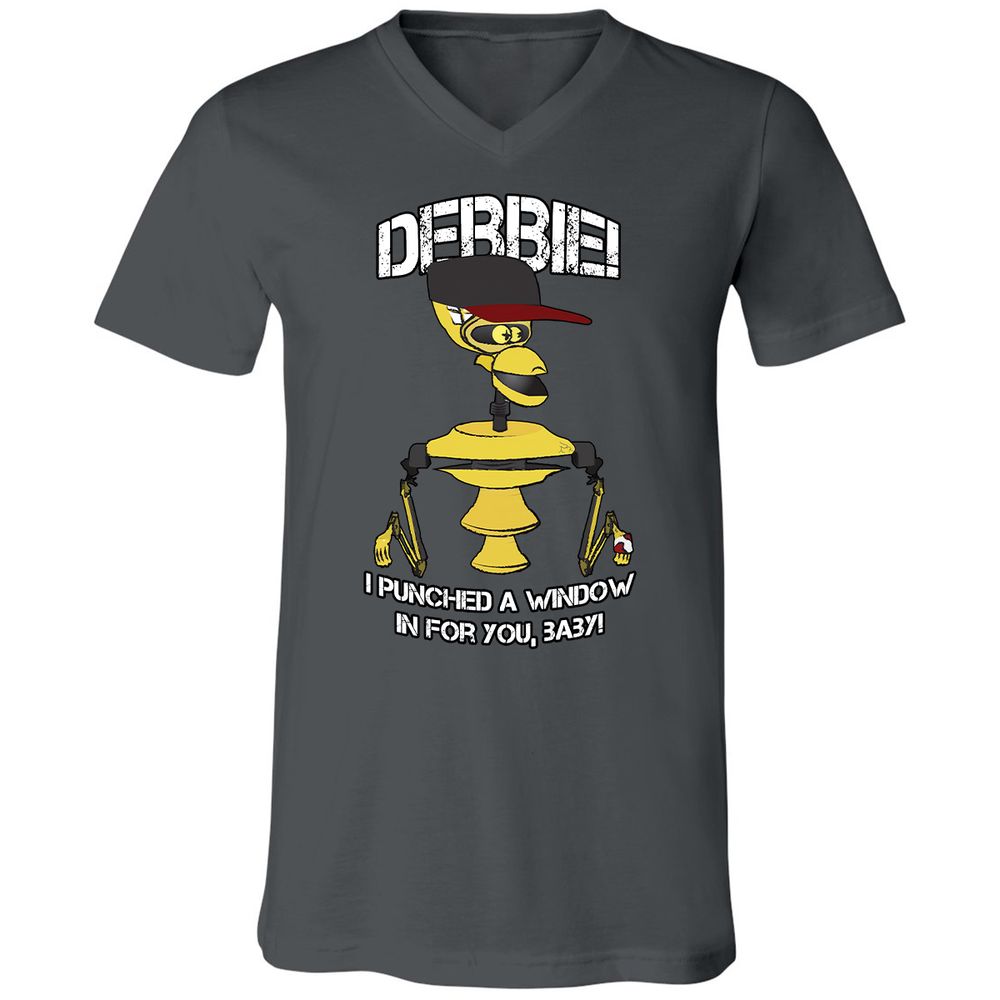 Unisex V-Neck T-Shirt - A2TRU5PP - Asphalt - 12