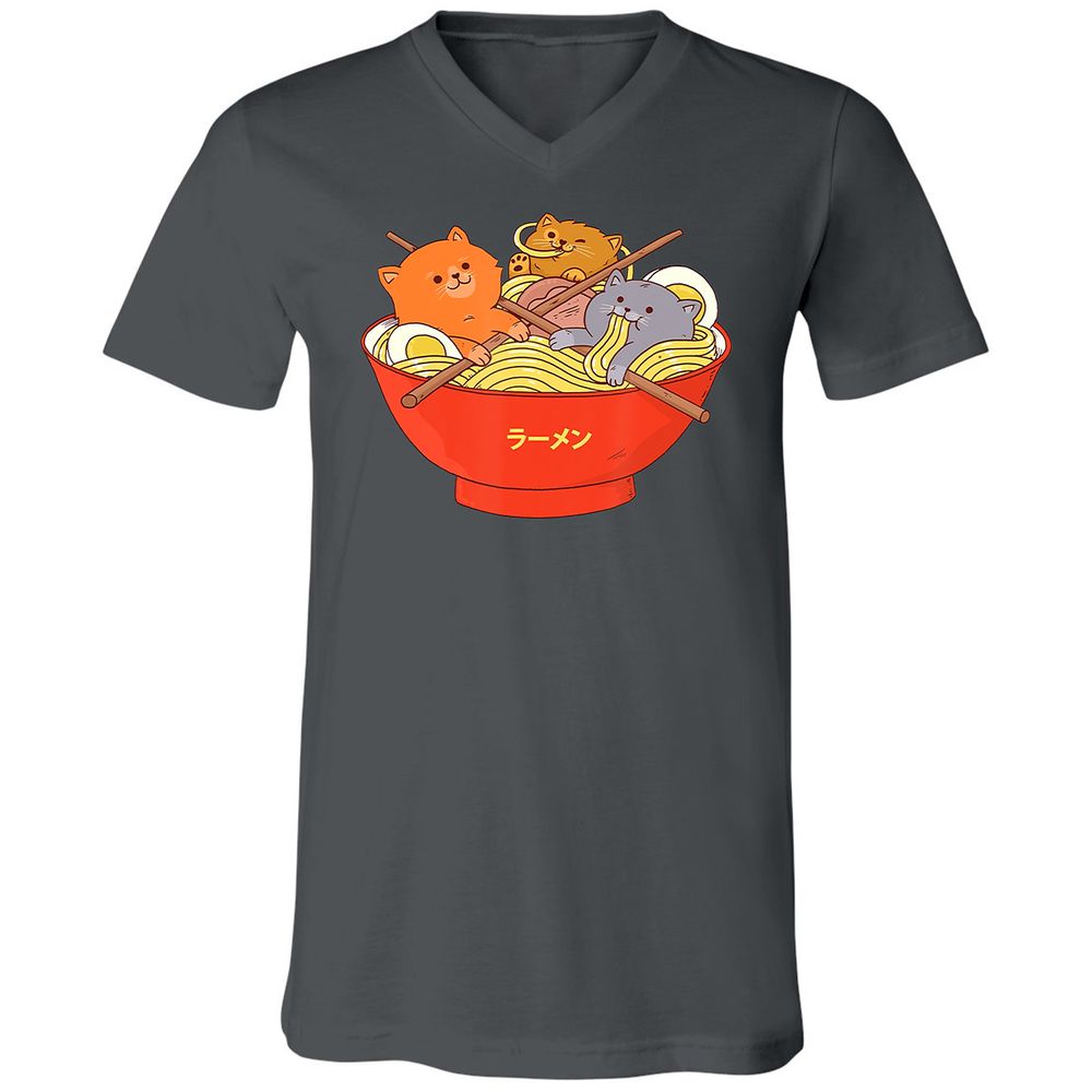 Unisex V-Neck T-Shirt - K1BDJEQY - Asphalt - 12