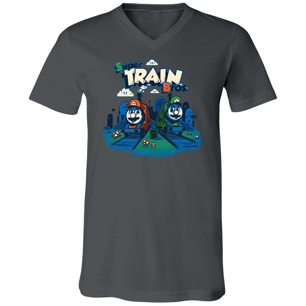 Unisex V-Neck T-Shirt - 3Z8ULW36 - Asphalt - 12