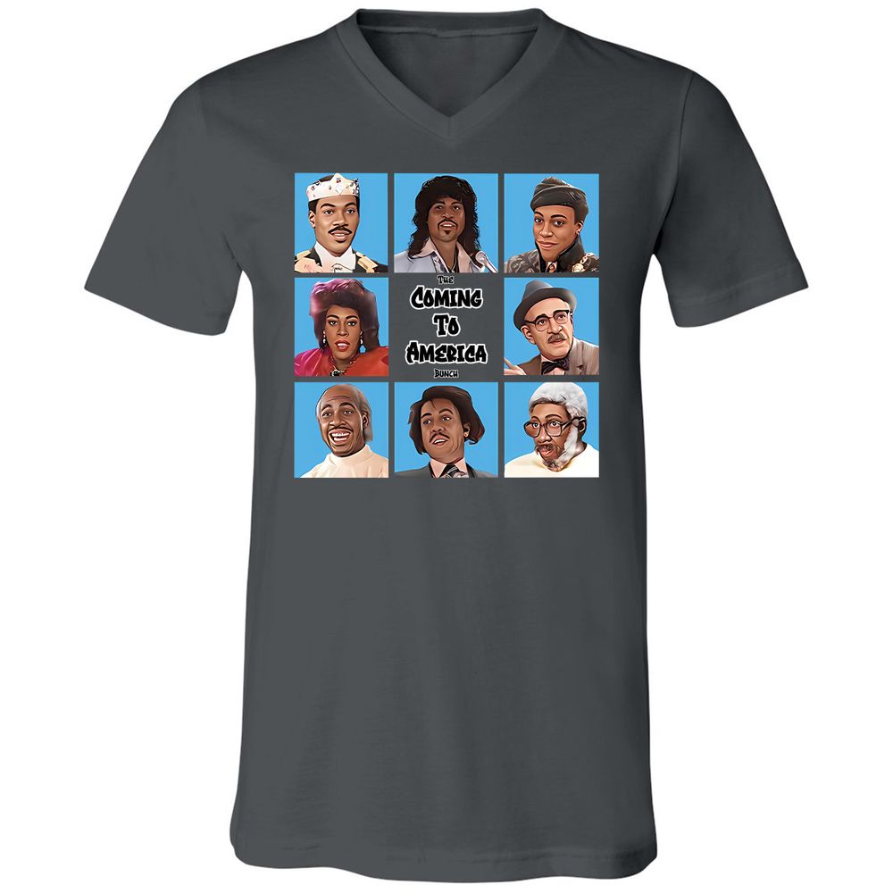 Unisex V-Neck T-Shirt - UFVL5Y5Q - Asphalt - 12