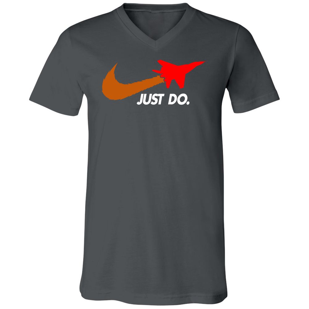 Unisex V-Neck T-Shirt - CVK4X2K5 - Asphalt - 12