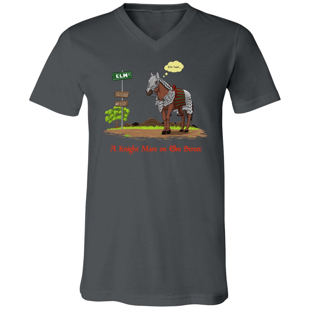 Unisex V-Neck T-Shirt - 84T8RVNV - Asphalt - 12