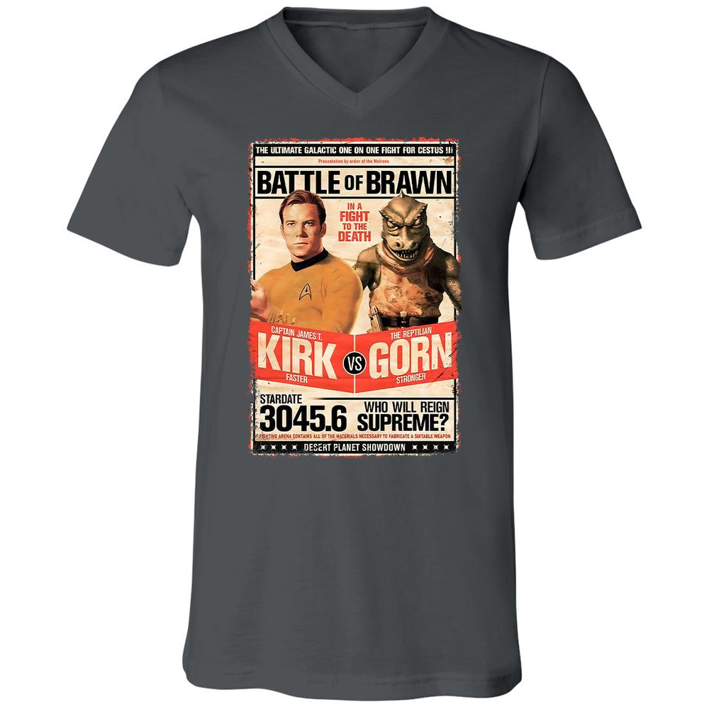 Unisex V-Neck T-Shirt - T79FDUXP - Asphalt - 12