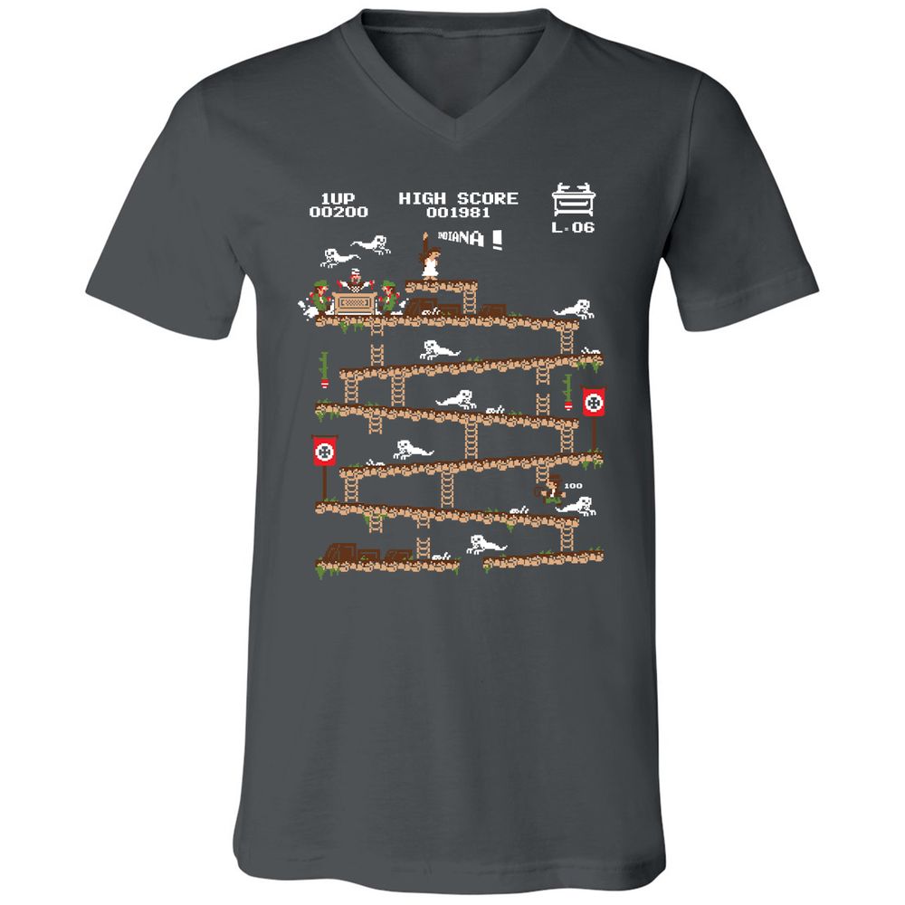 Unisex V-Neck T-Shirt - 34H8G4Y3 - Asphalt - 12