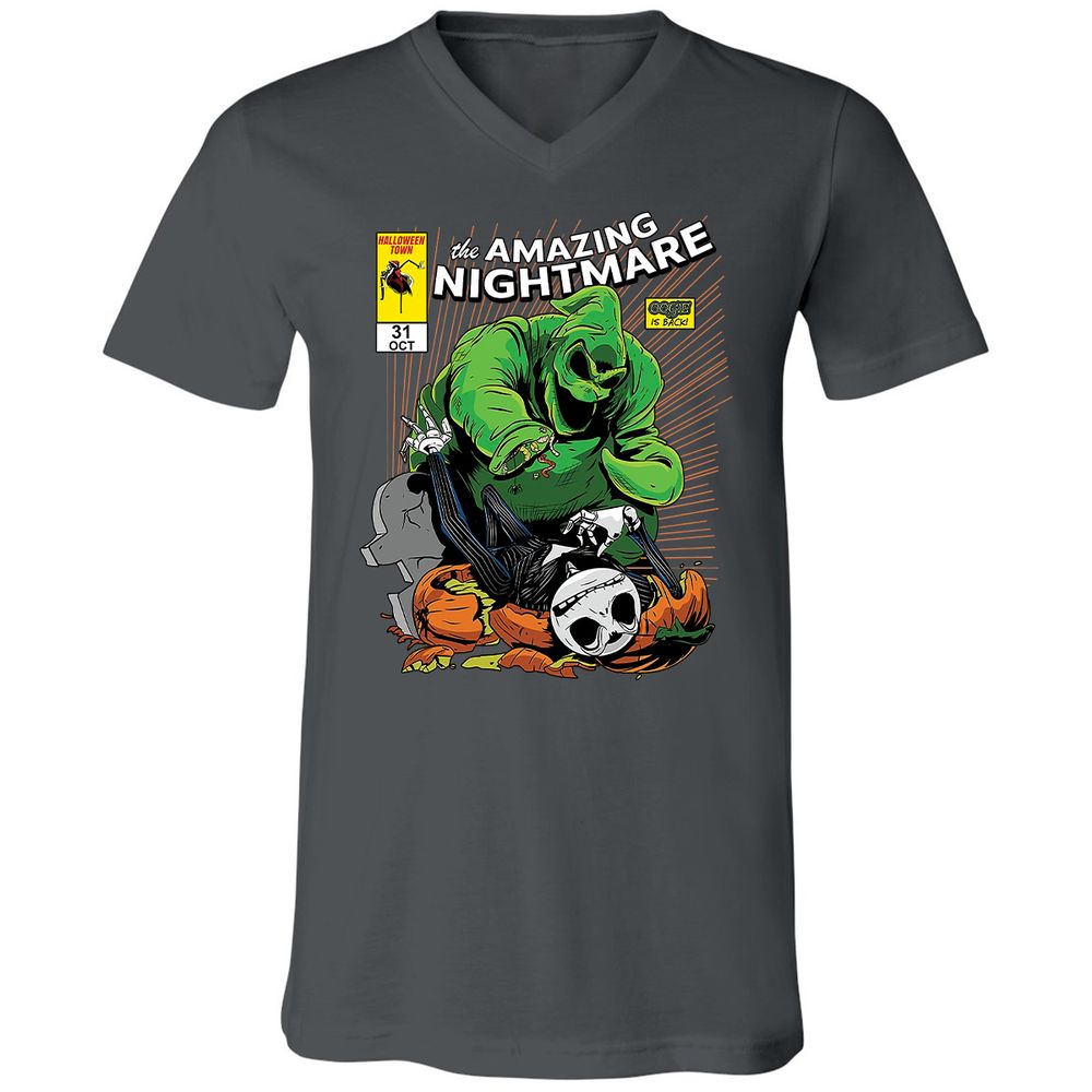 Unisex V-Neck T-Shirt - YDFNZHL5 - Asphalt - 12