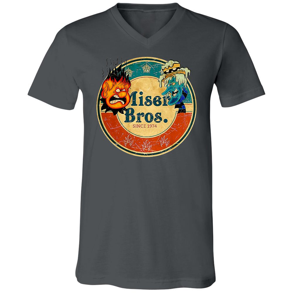 Unisex V-Neck T-Shirt - ZZRRSVFS - Asphalt - 12
