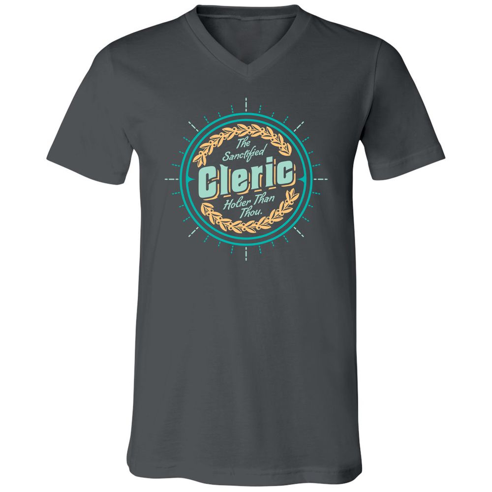 Unisex V-Neck T-Shirt - 7JXRYQX8 - Asphalt - 12