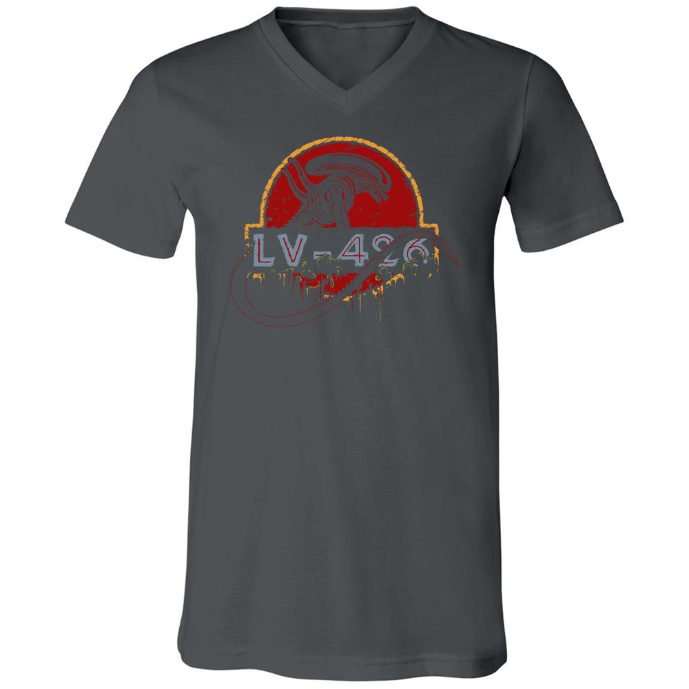 Unisex V-Neck T-Shirt - XSSY5KBZ - Asphalt - 12