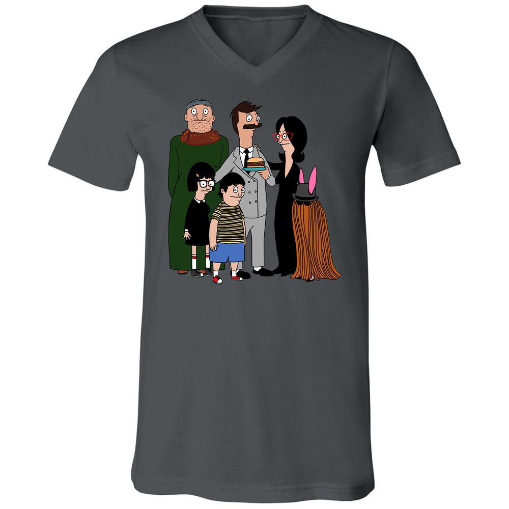 Unisex V-Neck T-Shirt - 4HLK5QQH - Asphalt - 12