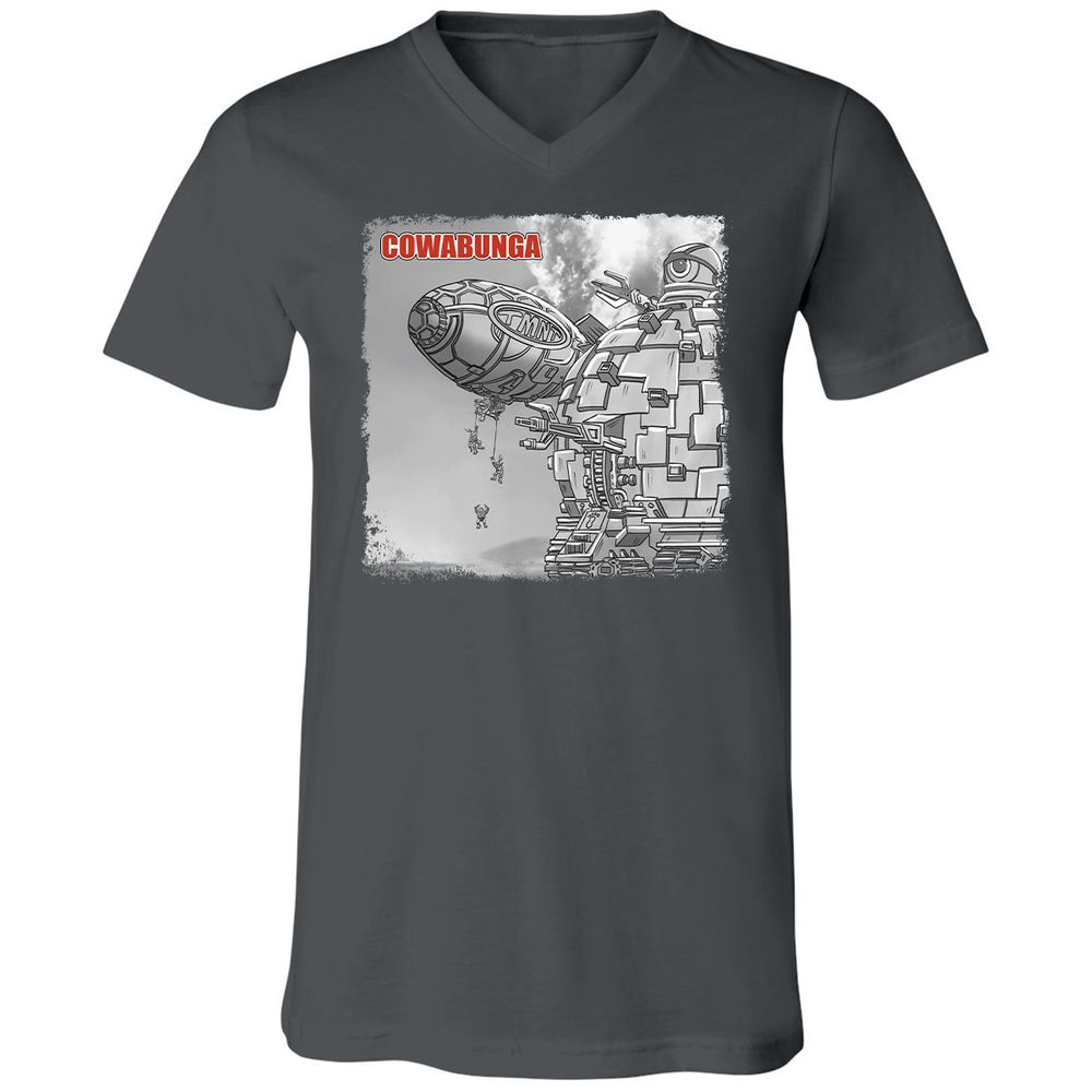 Unisex V-Neck T-Shirt - B691X59T - Asphalt - 12