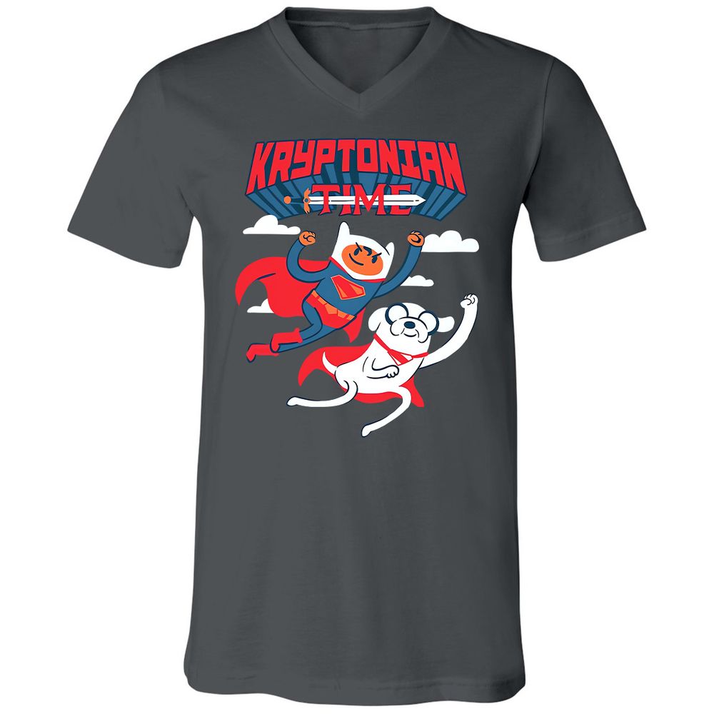 Unisex V-Neck T-Shirt - 4TWS8JW7 - Asphalt - 12