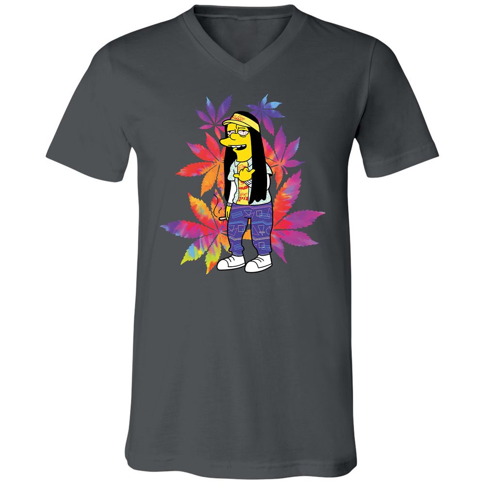Unisex V-Neck T-Shirt - Z6S3TX8D - Asphalt - 12
