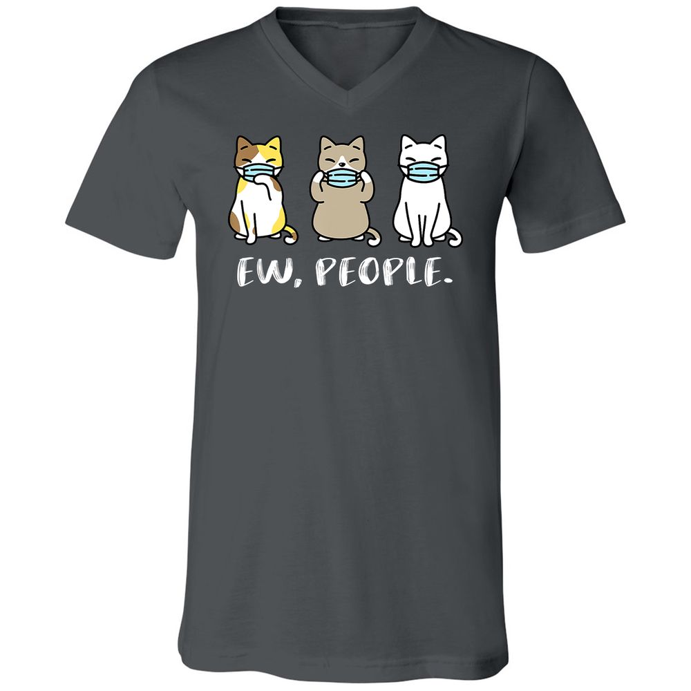 Unisex V-Neck T-Shirt - PP827DGJ - Asphalt - 12