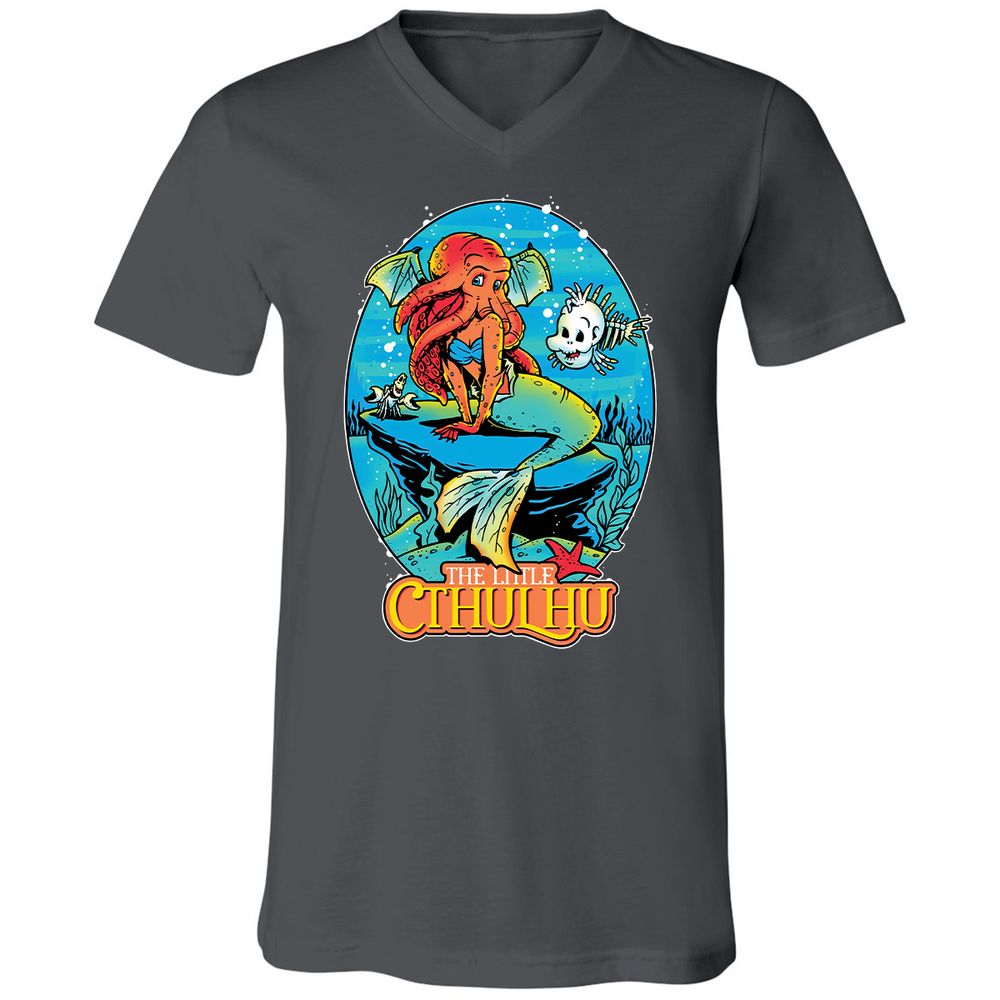 Unisex V-Neck T-Shirt - CA5GKM2L - Asphalt - 12