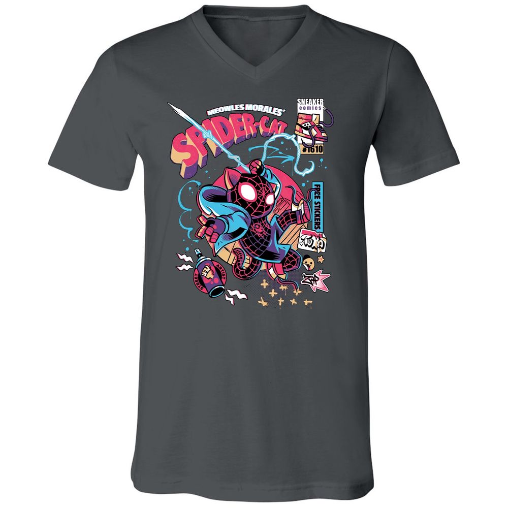 Unisex V-Neck T-Shirt - EK3RYT5F - Asphalt - 12