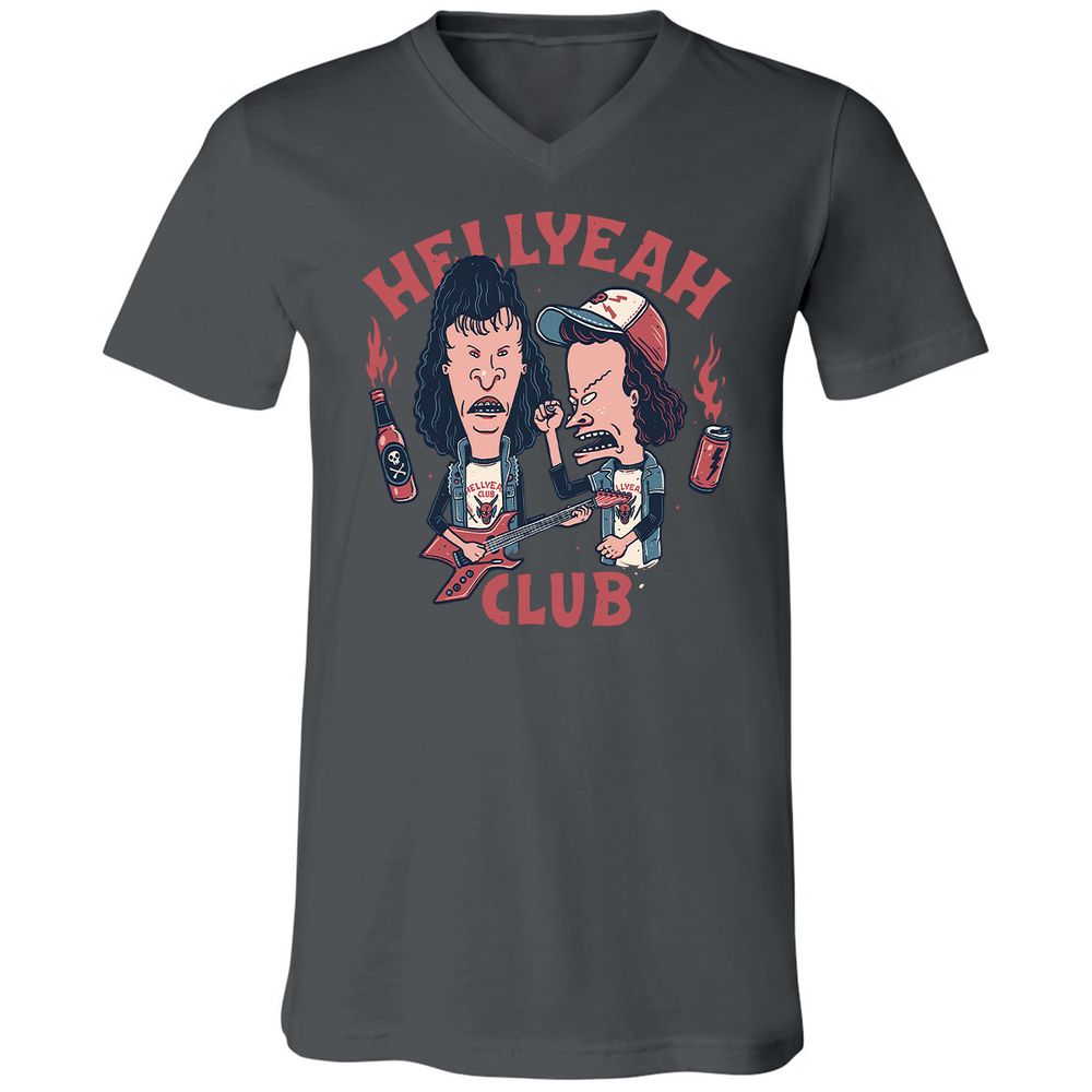 Unisex V-Neck T-Shirt - WTR1WHH9 - Asphalt - 12