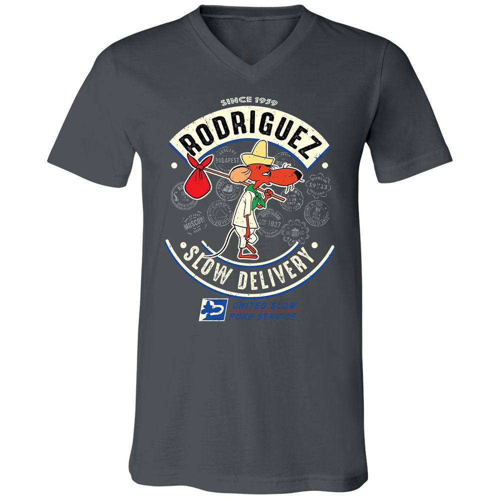 Unisex V-Neck T-Shirt - EJFHH1FP - Asphalt - 12