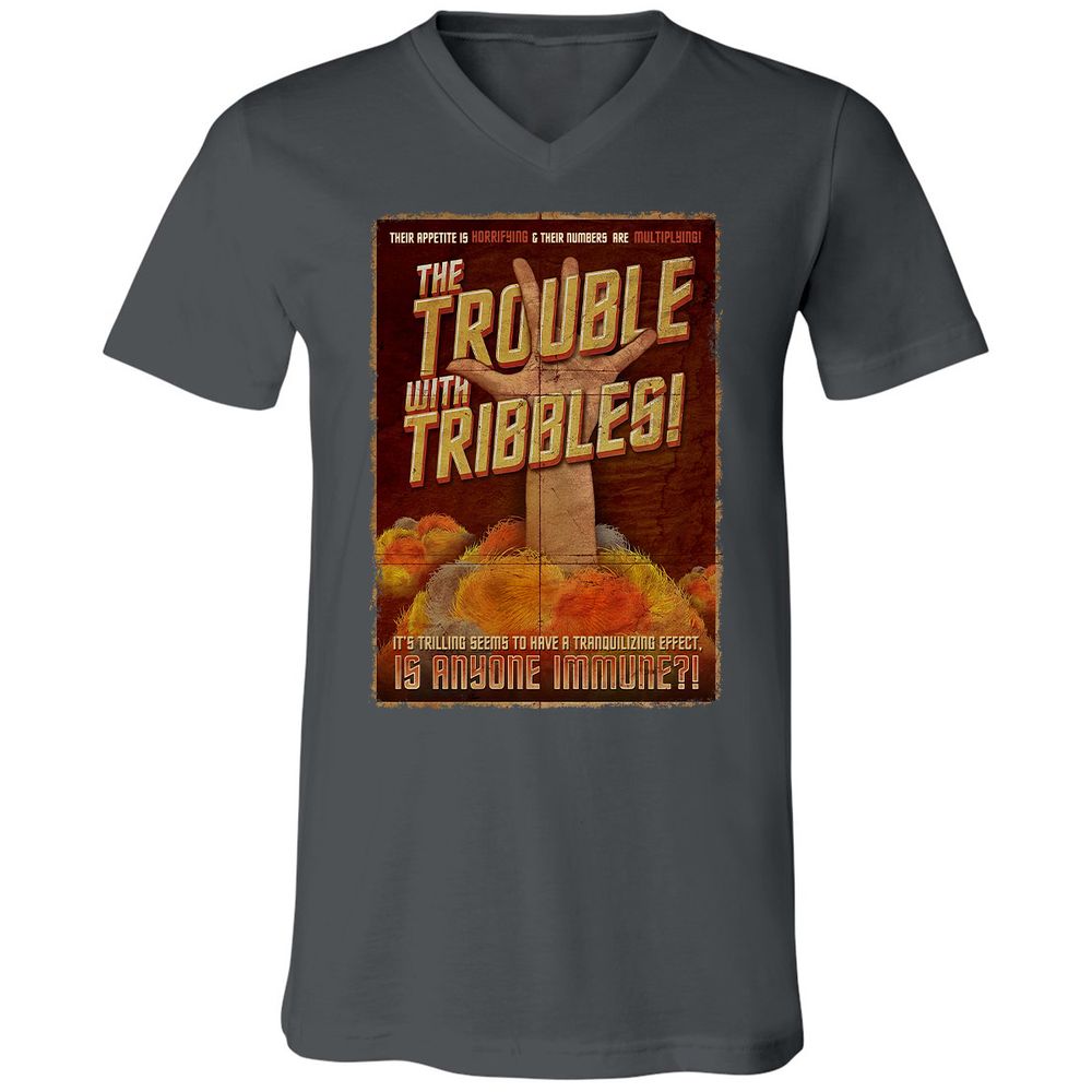 Unisex V-Neck T-Shirt - H4ASSJP4 - Asphalt - 12