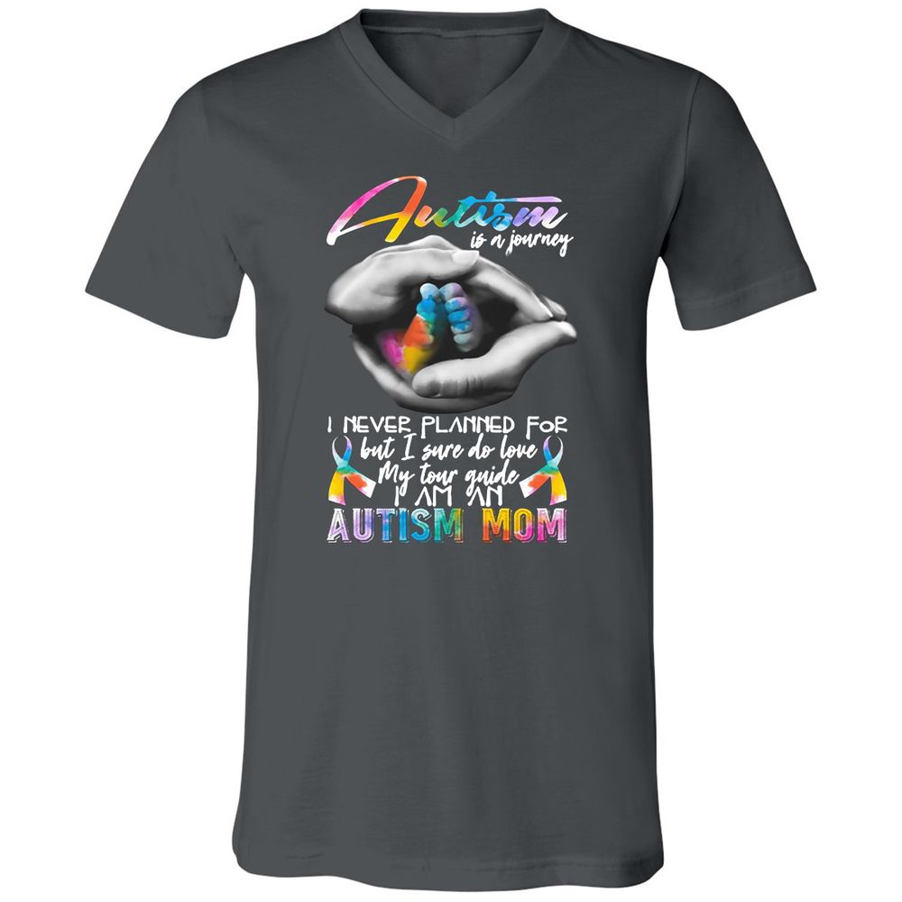 Unisex V-Neck T-Shirt - P1BDKZLG - Asphalt - 12