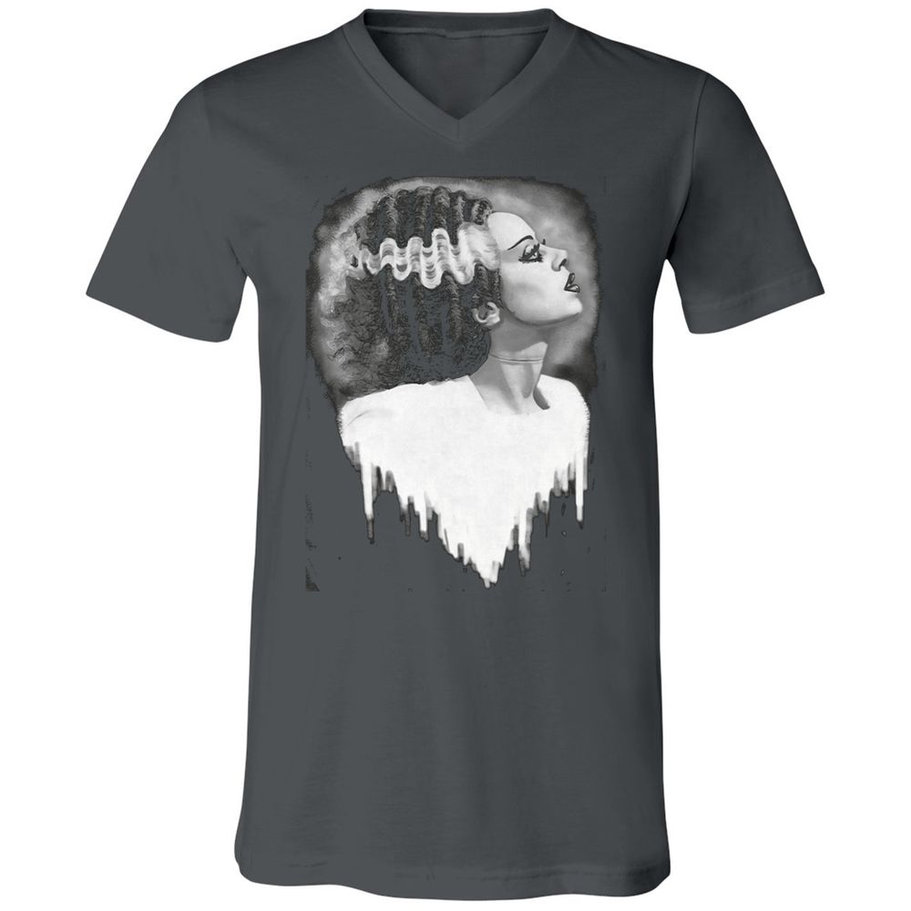 Unisex V-Neck T-Shirt - F6U64ECS - Asphalt - 12