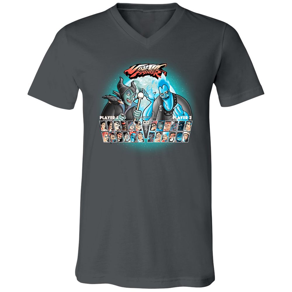 Unisex V-Neck T-Shirt - 8XSZQCSQ - Asphalt - 12