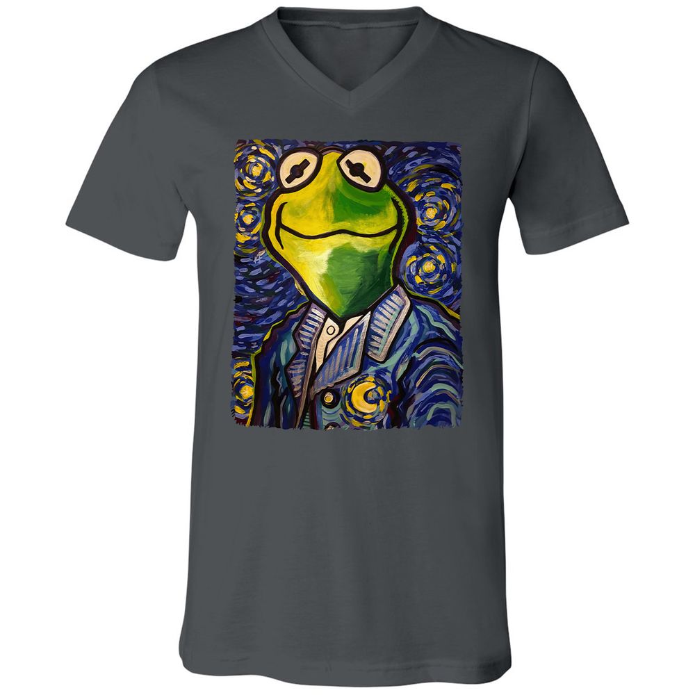 Unisex V-Neck T-Shirt - 6FKS3H8N - Asphalt - 12