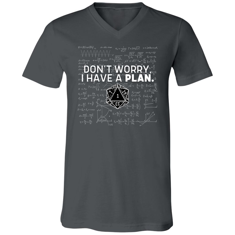 Unisex V-Neck T-Shirt - RQ6R1FUD - Asphalt - 12