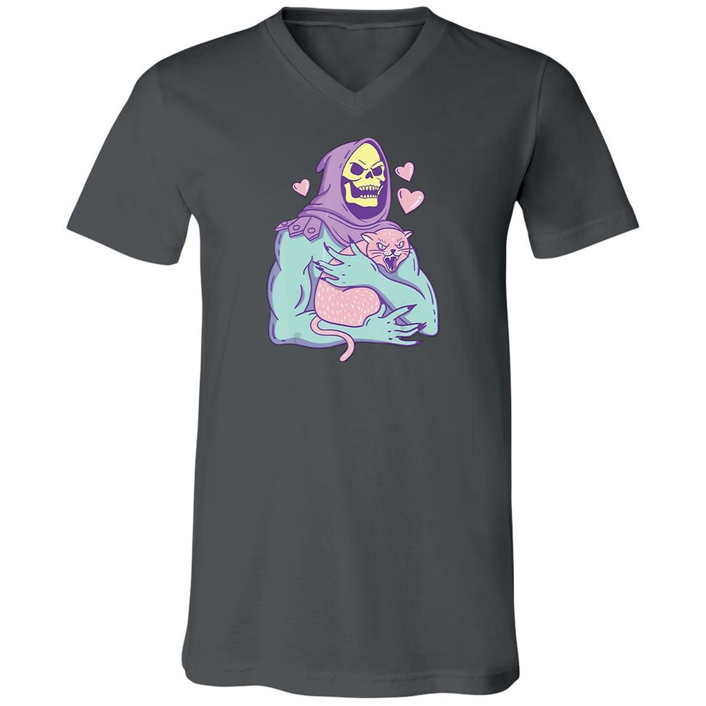 Unisex V-Neck T-Shirt - A3GSBGDK - Asphalt - 12